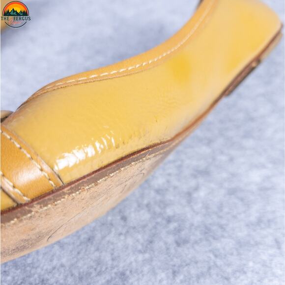 Tory Burch Aaden Ballet Flats Beige Tan Leather Round Toe Slip-On Women's 7.5M - Picture 16 of 16